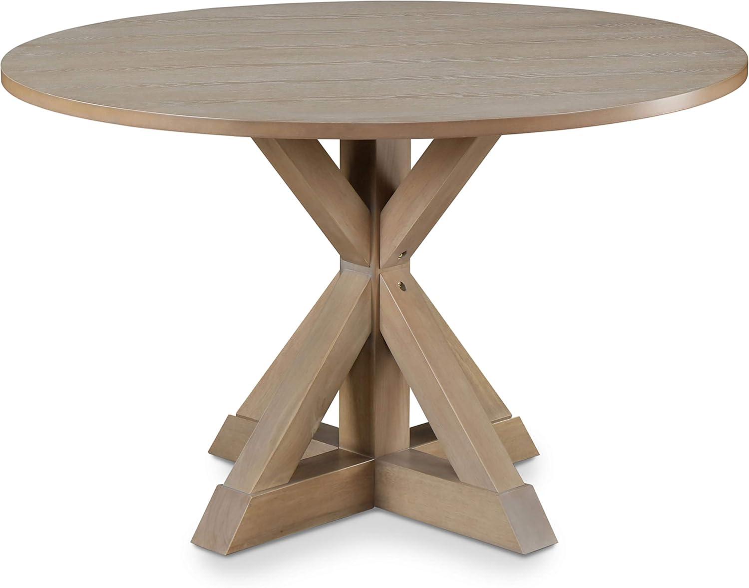 Finch Alfred Round Solid Wood Rustic Dining Table