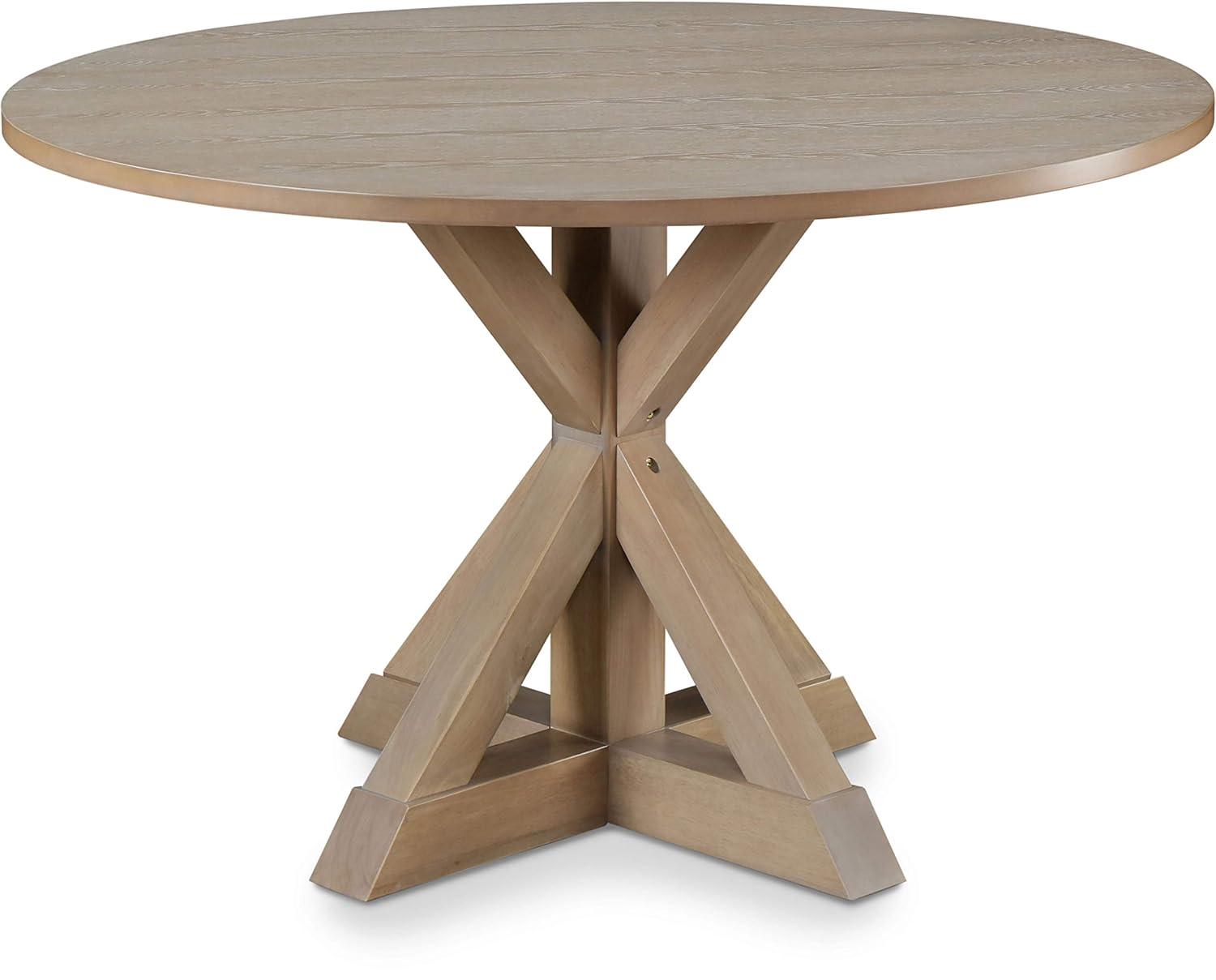 Finch Alfred Round Solid Wood Rustic Dining Table