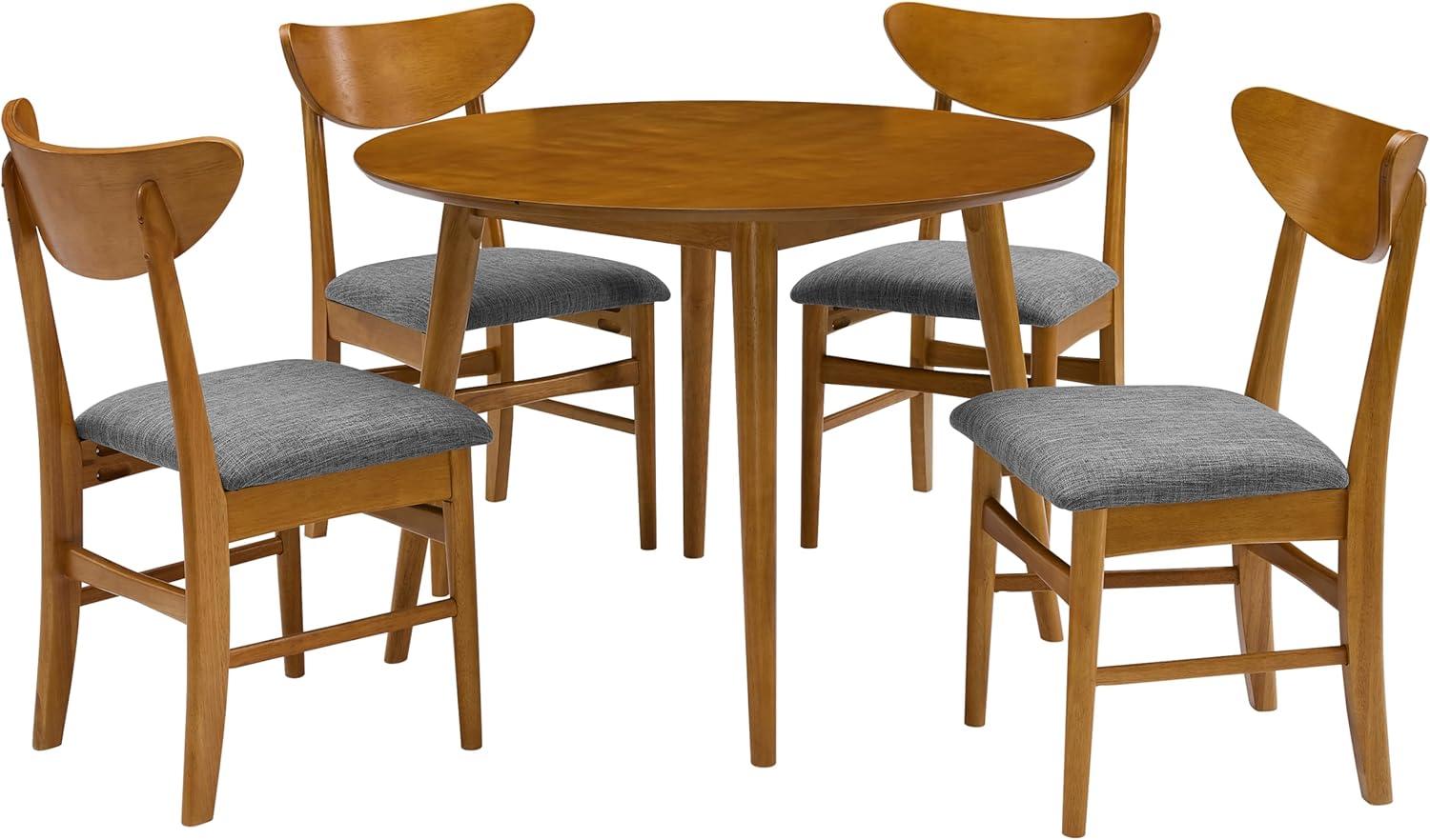 Landon 5 - Piece Solid Wood Top Dining Set