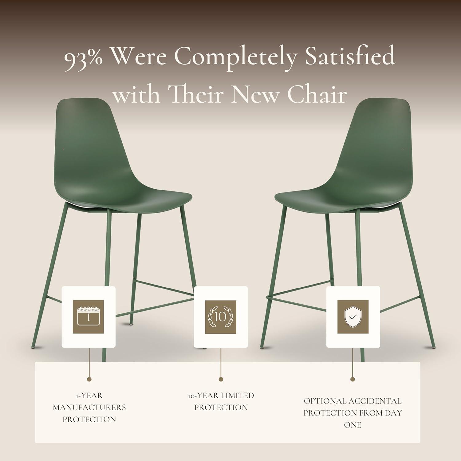 Poly and Bark Poly & Bark Isla Counter Stool (Set of 3) - 25" Seat Height Pistachio Green