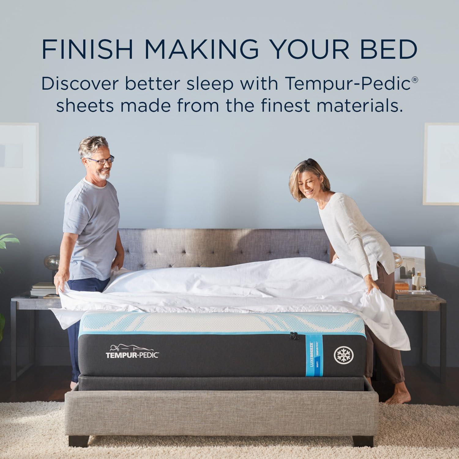 Tempur-Pedic Tempur-Classic Cotton Sheet Set, White, Full, Adult