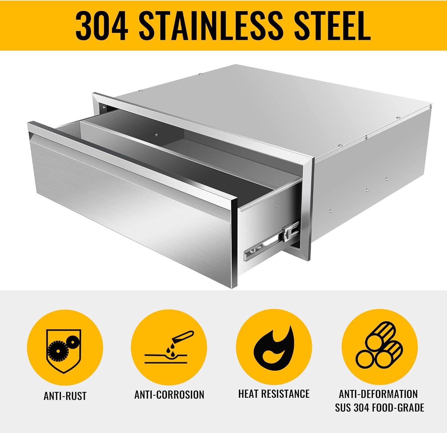 30'' Stainless Steel Drawers