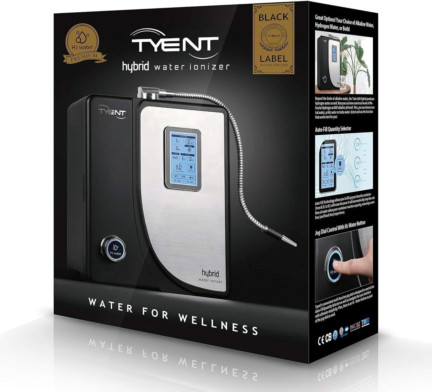 Tyent Black and Silver Alkaline Water Ionizer with Touchscreen