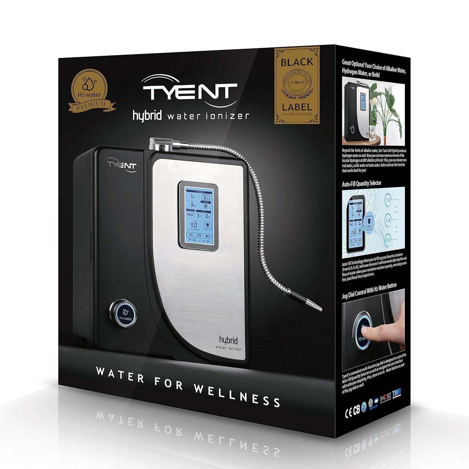Tyent Black and Silver Alkaline Water Ionizer with Touchscreen