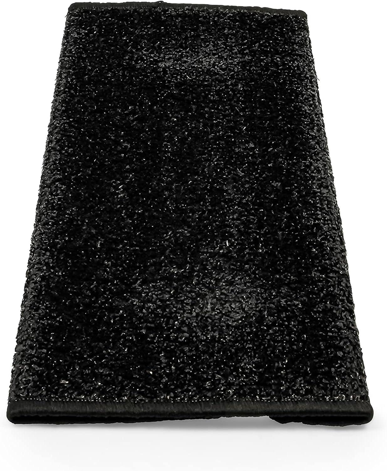 Step Rug,Premium,Turf w/UV&TPE,Hemmed 17.5"x 18" Black (E/F)