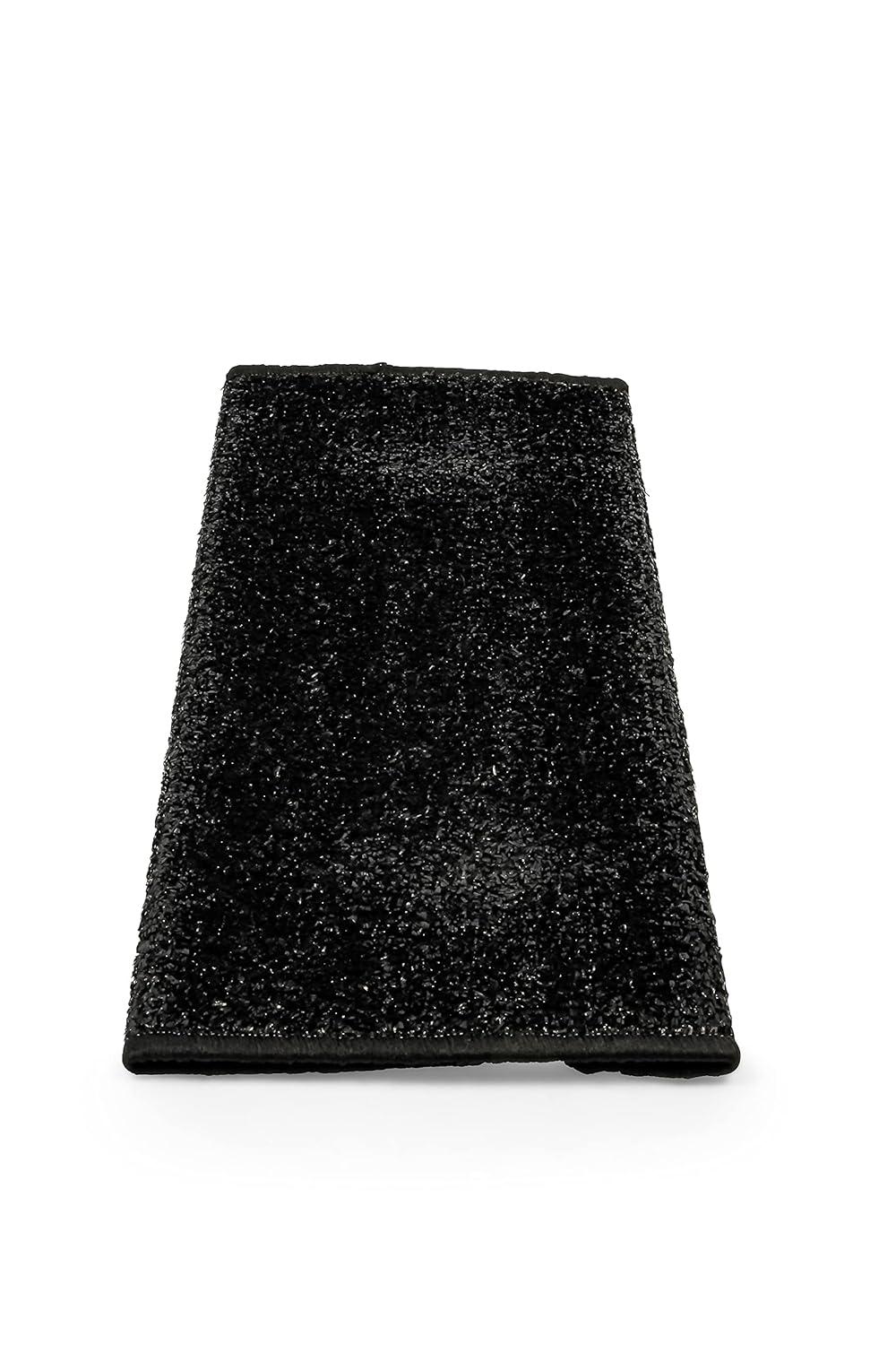 Step Rug,Premium,Turf w/UV&TPE,Hemmed 17.5"x 18" Black (E/F)