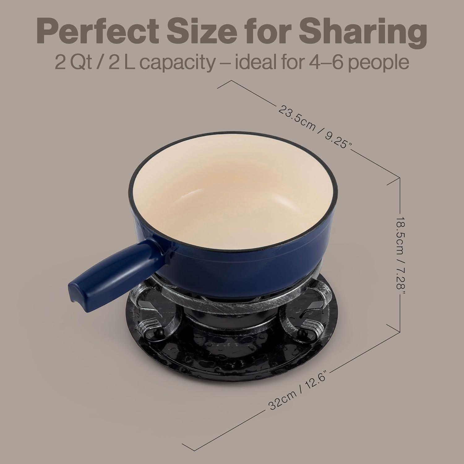 Swissmar Lugano 9 Piece Cast Iron Fondue Set