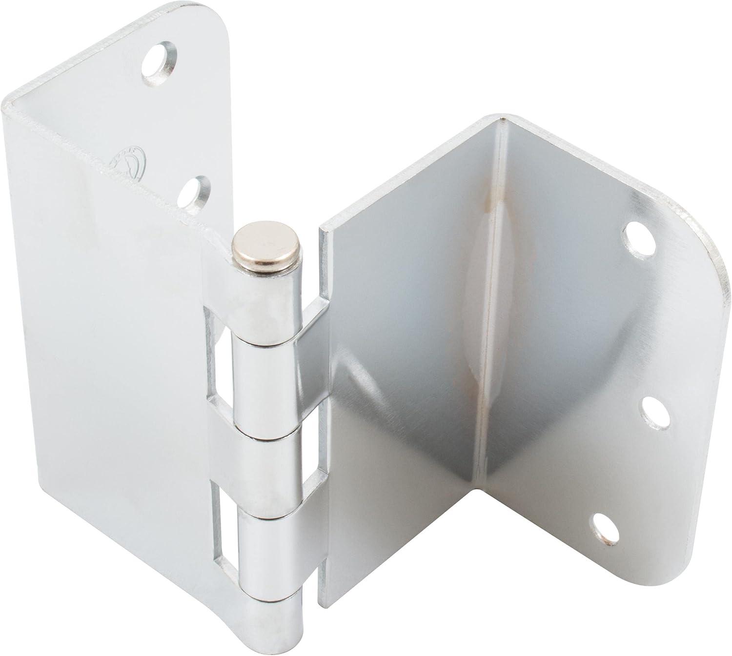 Swing Clear Offset Hinge, 3-1/2 Inches, 5/8" Radius Corner, Fits Doors 1-3/8" to 1-3/4" Thick, 2-Pack, Polished Chrome by Stone Harbor Hardware