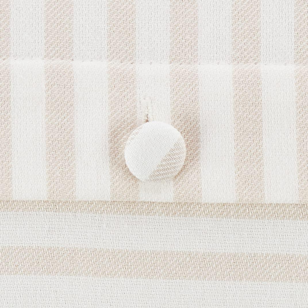 Nautica Nautica Saybrook Beige Button Throw Pillow