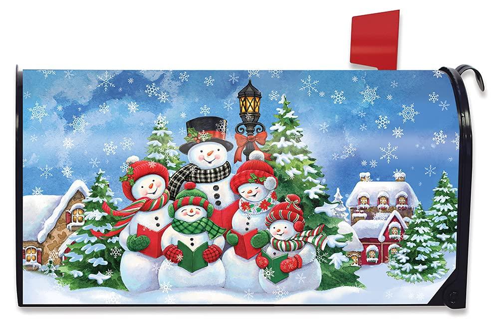 Briarwood Lane Caroling Snowmen Christmas Magnetic Mailbox Cover Welcome Standard