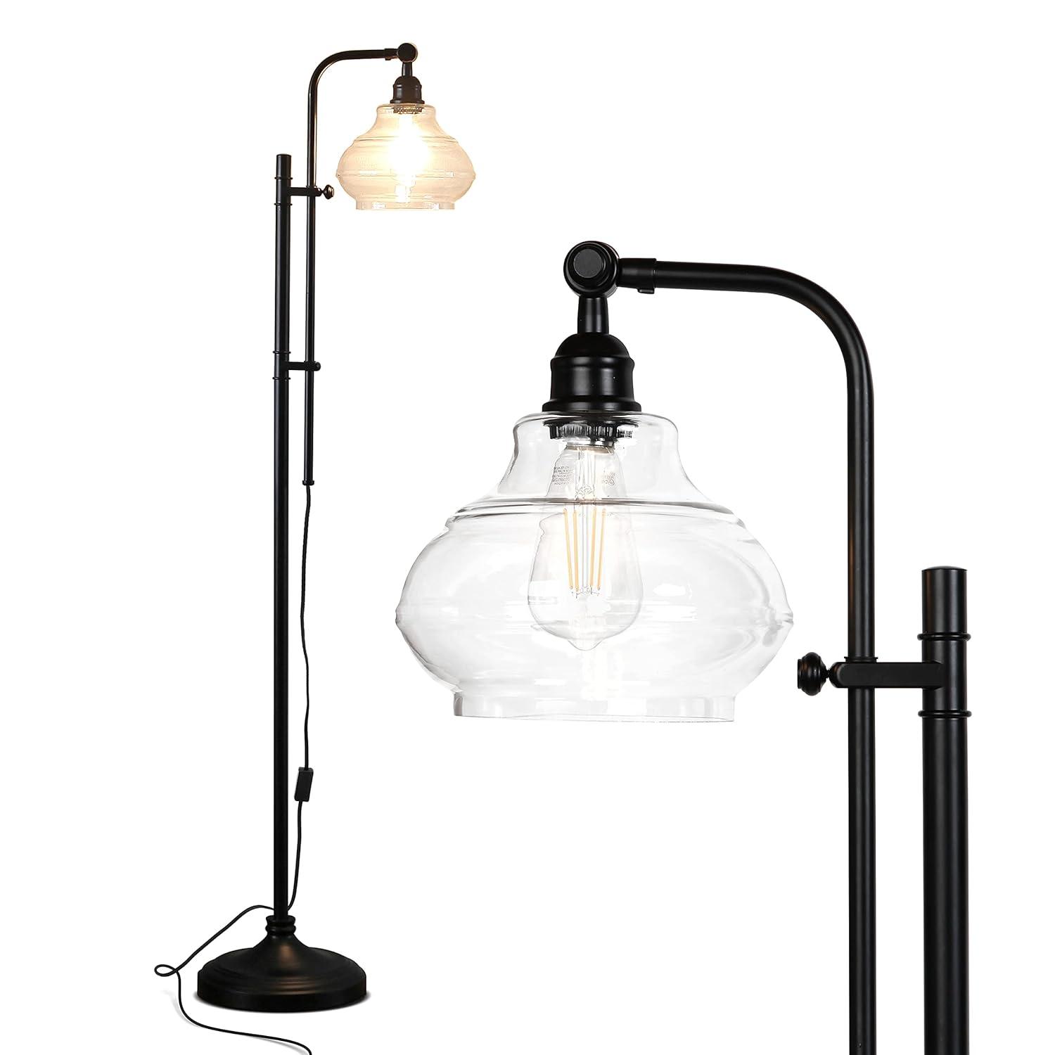 Brightech Austin 69 in. Modern Height Adjustable LED Industrial Floor Lamp, Bulb Included