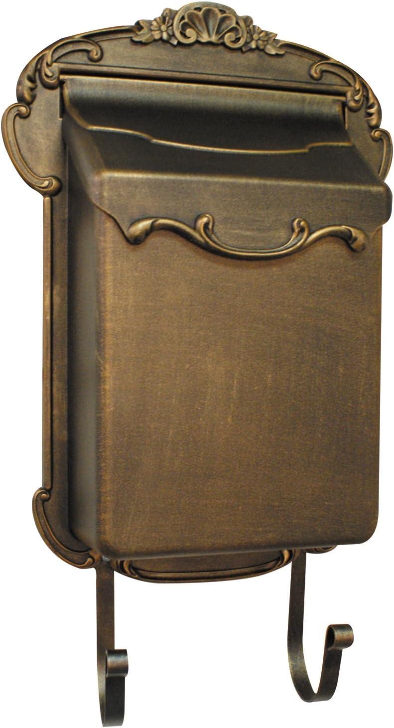 Bronze Cast Aluminum Lockable Vertical Wall Mount Mailbox