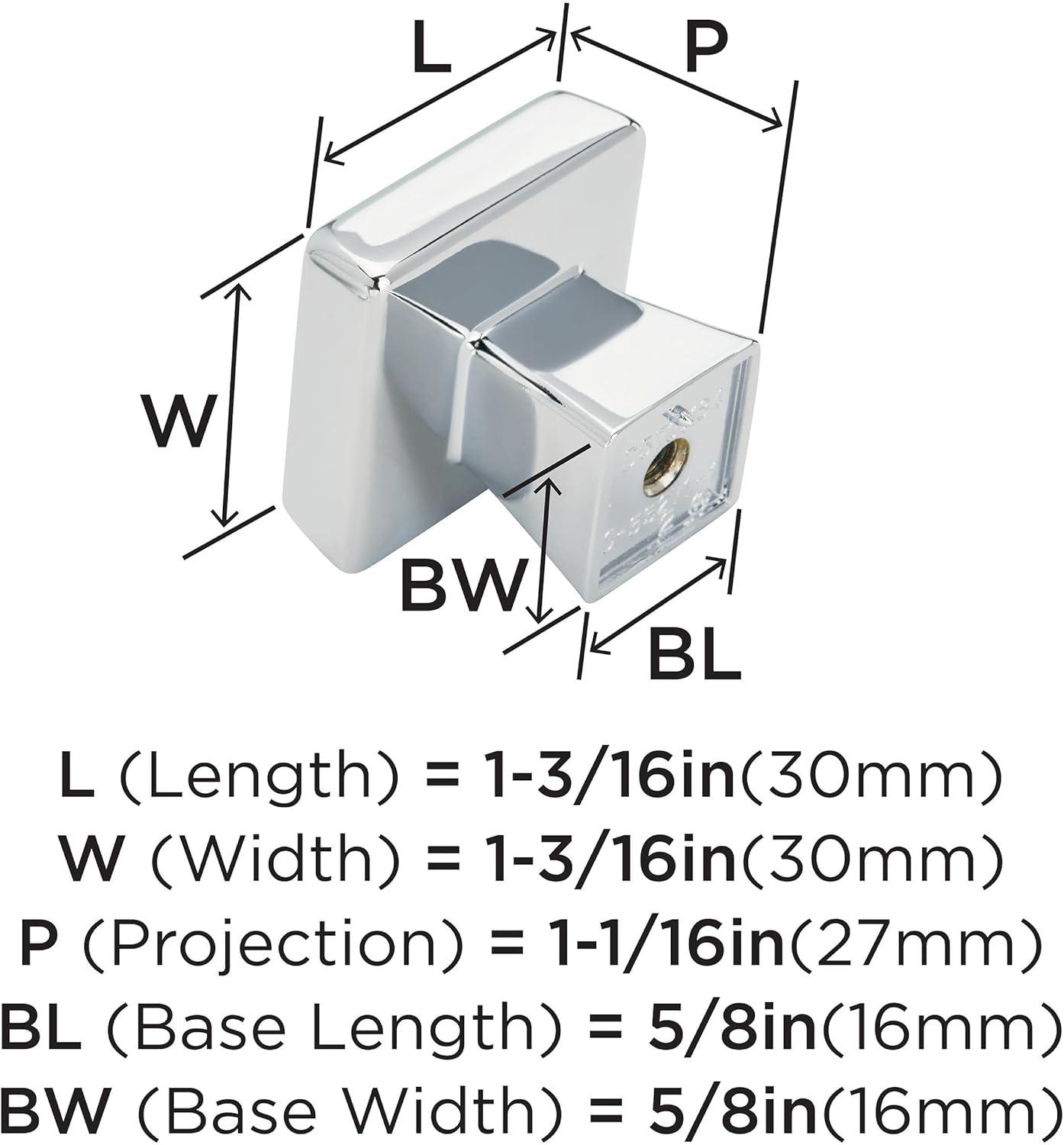 Amerock Blackrock Square Cabinet or Furniture Knob