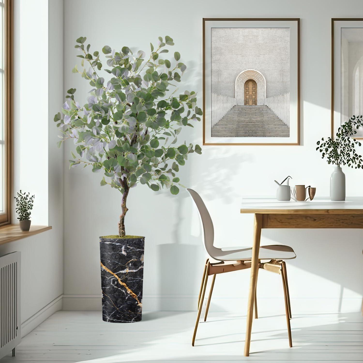 SIGNLEADER Artificial Plant In Planter, Fake Areca Tropical Palm Plant Home Decoration (Plant Pot Plus Plant)