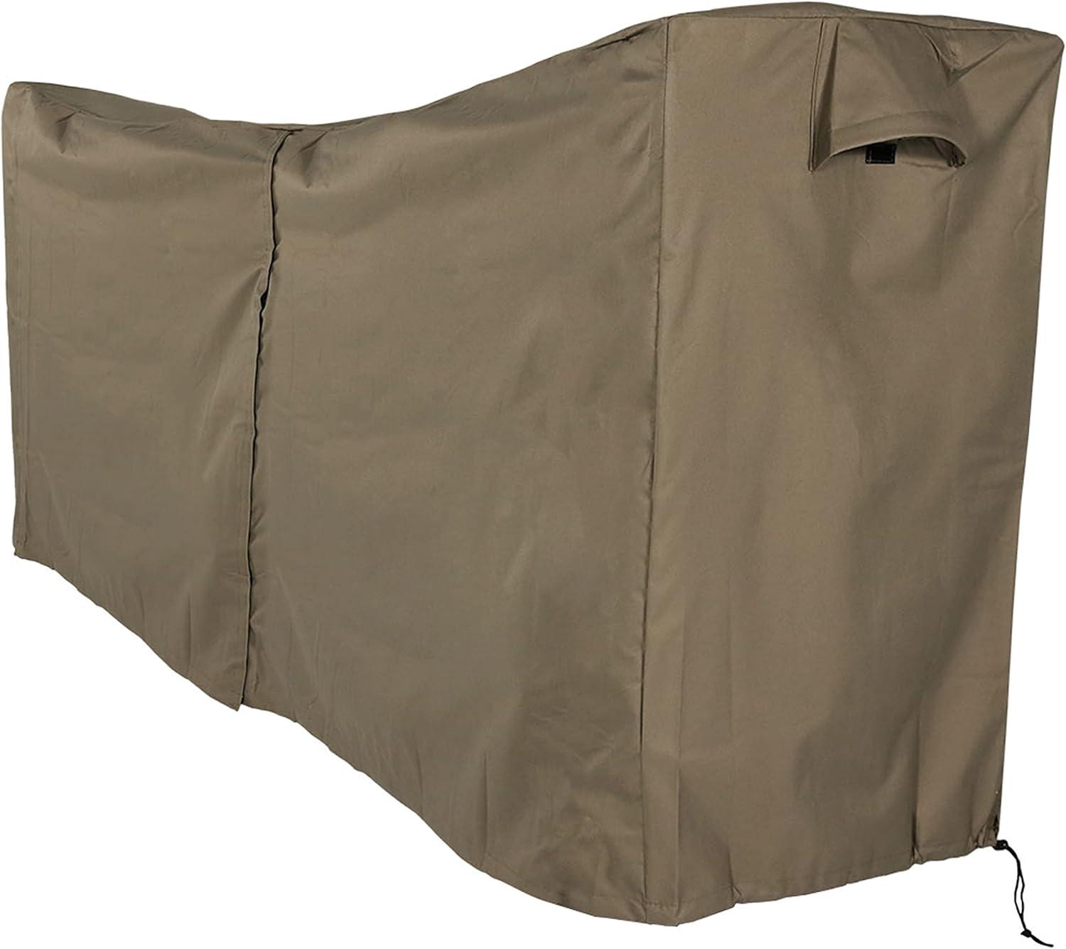 Sunnydaze Outdoor Weather-Resistant Durable Polyester with PVC Backing Firewood Log Hoop Cover - 8' - Khaki