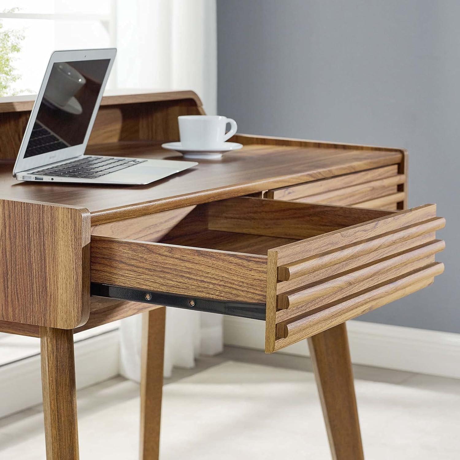 Modway Render Writing Desk Walnut