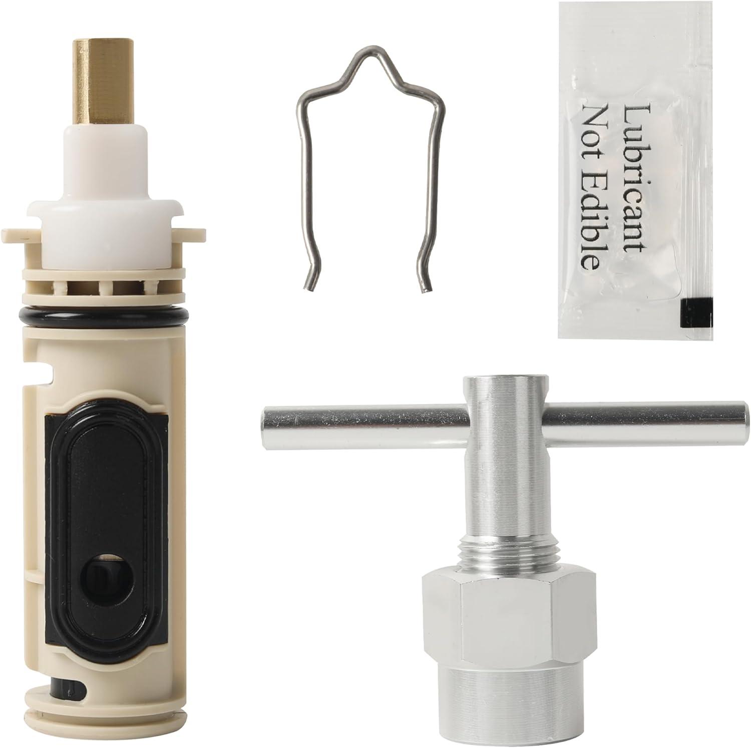 1222 Replacement Cartridge with Moen 104421 Cartridge Puller Removal Tool Retainer Clip Compatible with Moen One-Hanlde Posi Temp 1222B Shower Bathtub Faucet (1222 cartridge +104421 cartridge puller)