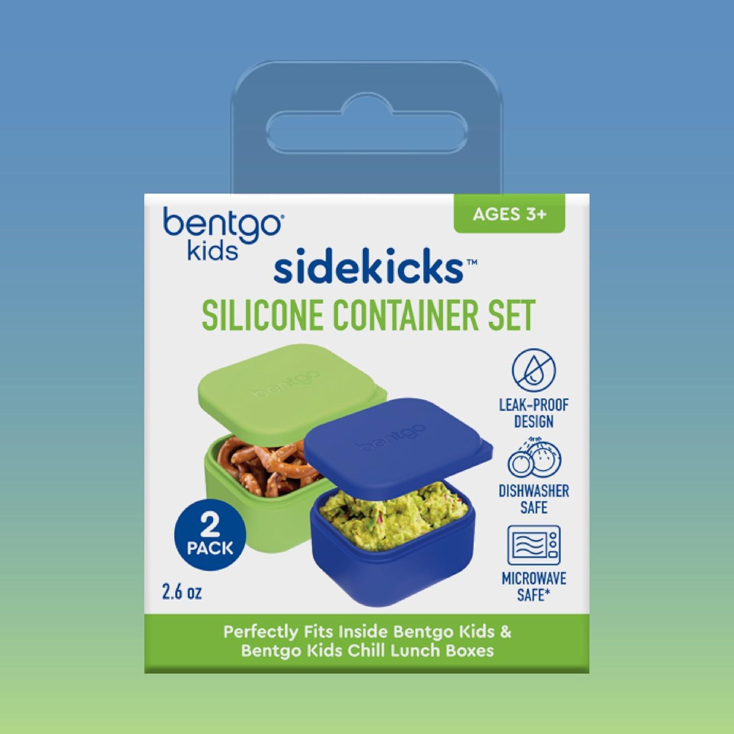 Bentgo Blue and Green Silicone Dipping Sauce Containers Set