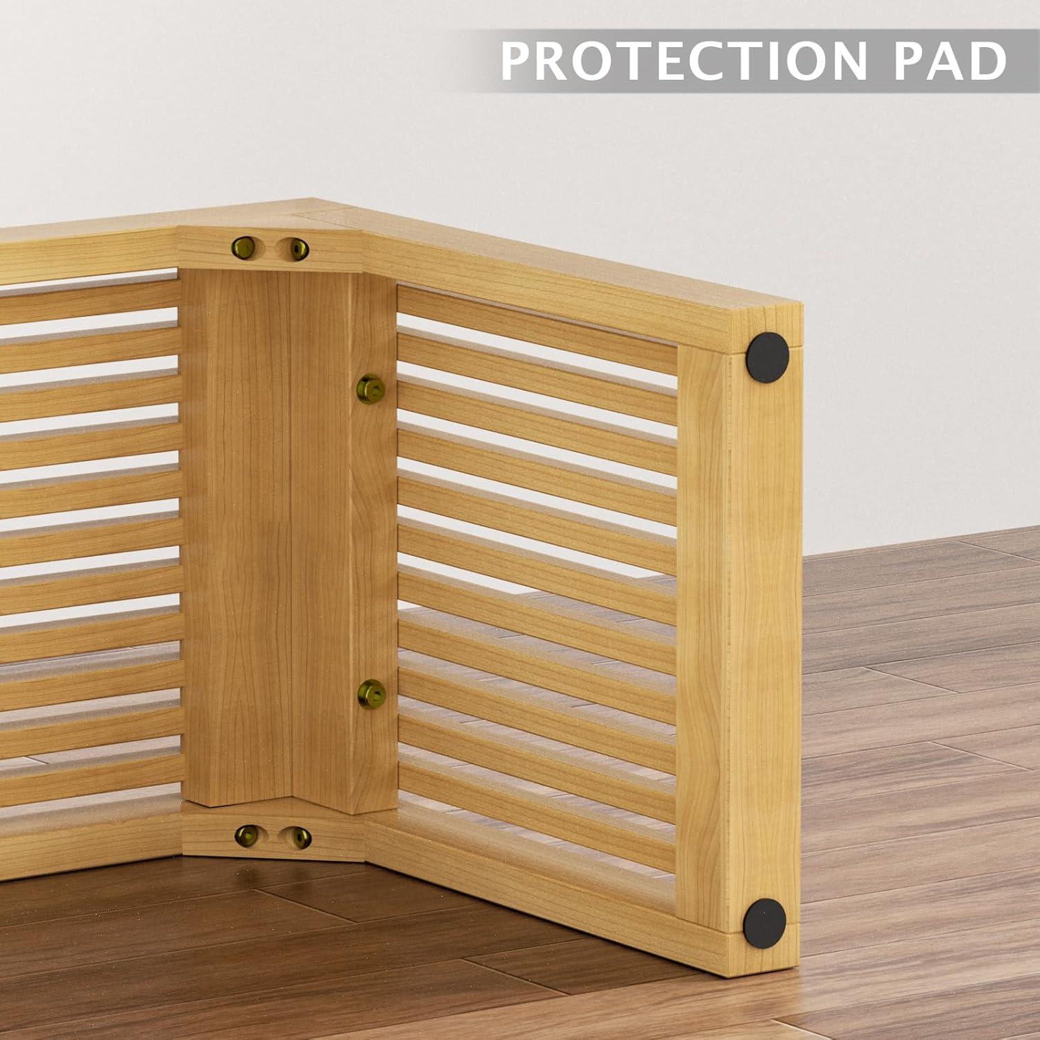 35" Solid Wood Bench, Nature Entryway Bench with Storage for Entryway, Living Room, Kitchen