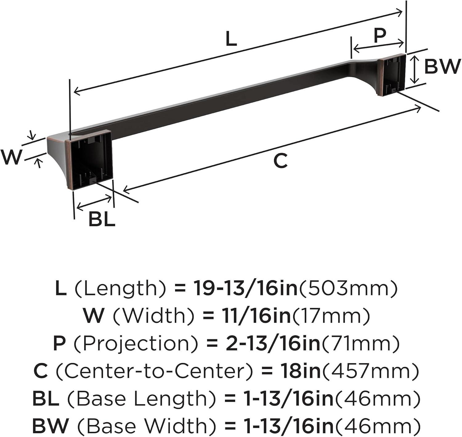 Oil-Rubbed Bronze 18-Inch Wall Mounted Towel Bar