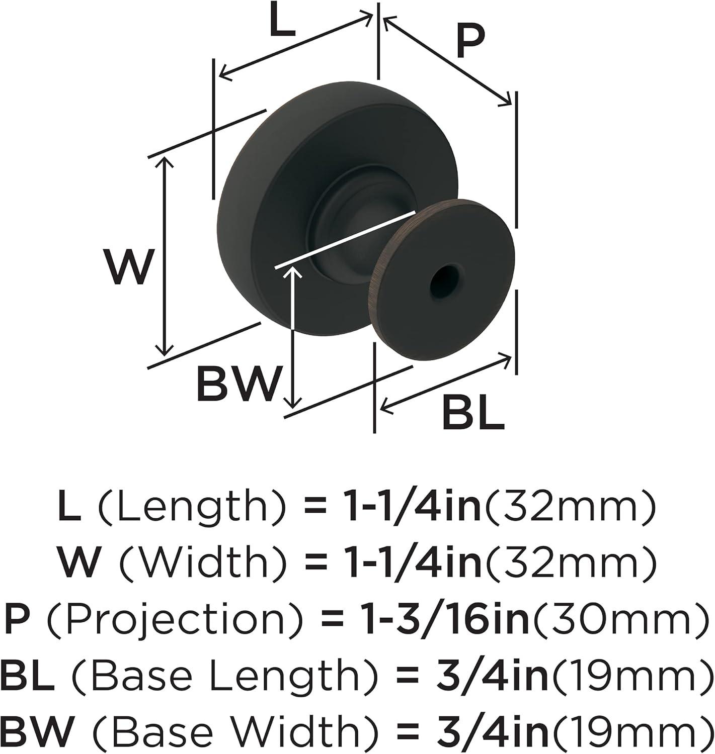 Winsome 1 1/4" Diameter Round Knob