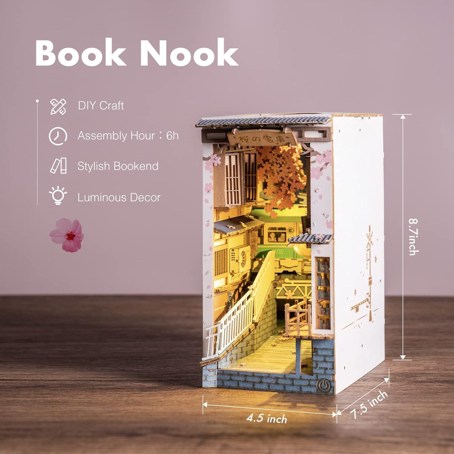 DIY 3D Book Nook Kit Sakura Densya 340 pcs