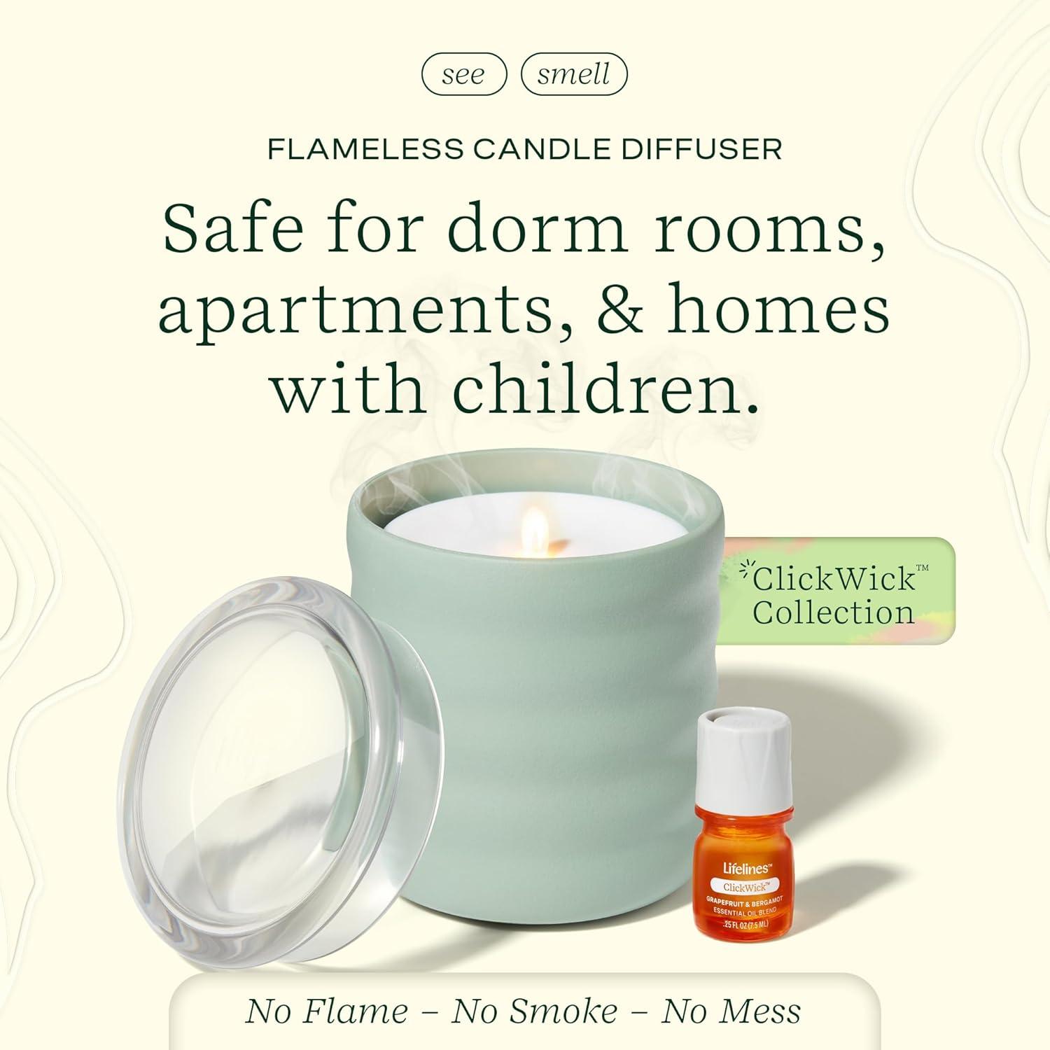 Lifelines Flameless Candle Diffuser- Bubble Green