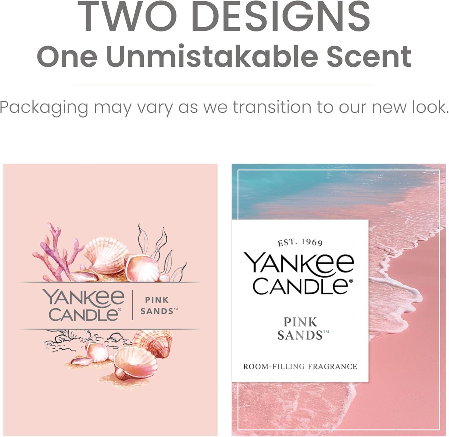 Signature Large Pink Sands Tumbler Candle 20oz - Yankee Candle: Soy Wax Blend, Glass Jar, Dual Wick, 60hr Burn Time