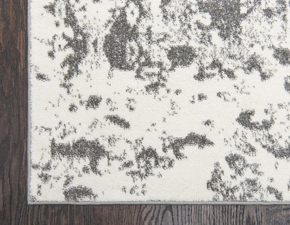 Unique Loom Rosso Collection Area Rug - Piazza (5' 1" x 8' Rectangle Light Gray/Ivory)