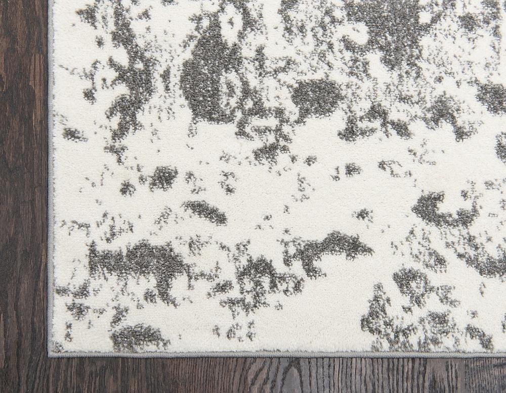 Unique Loom Rosso Collection Area Rug - Piazza (5' 1" x 8' Rectangle Light Gray/Ivory)