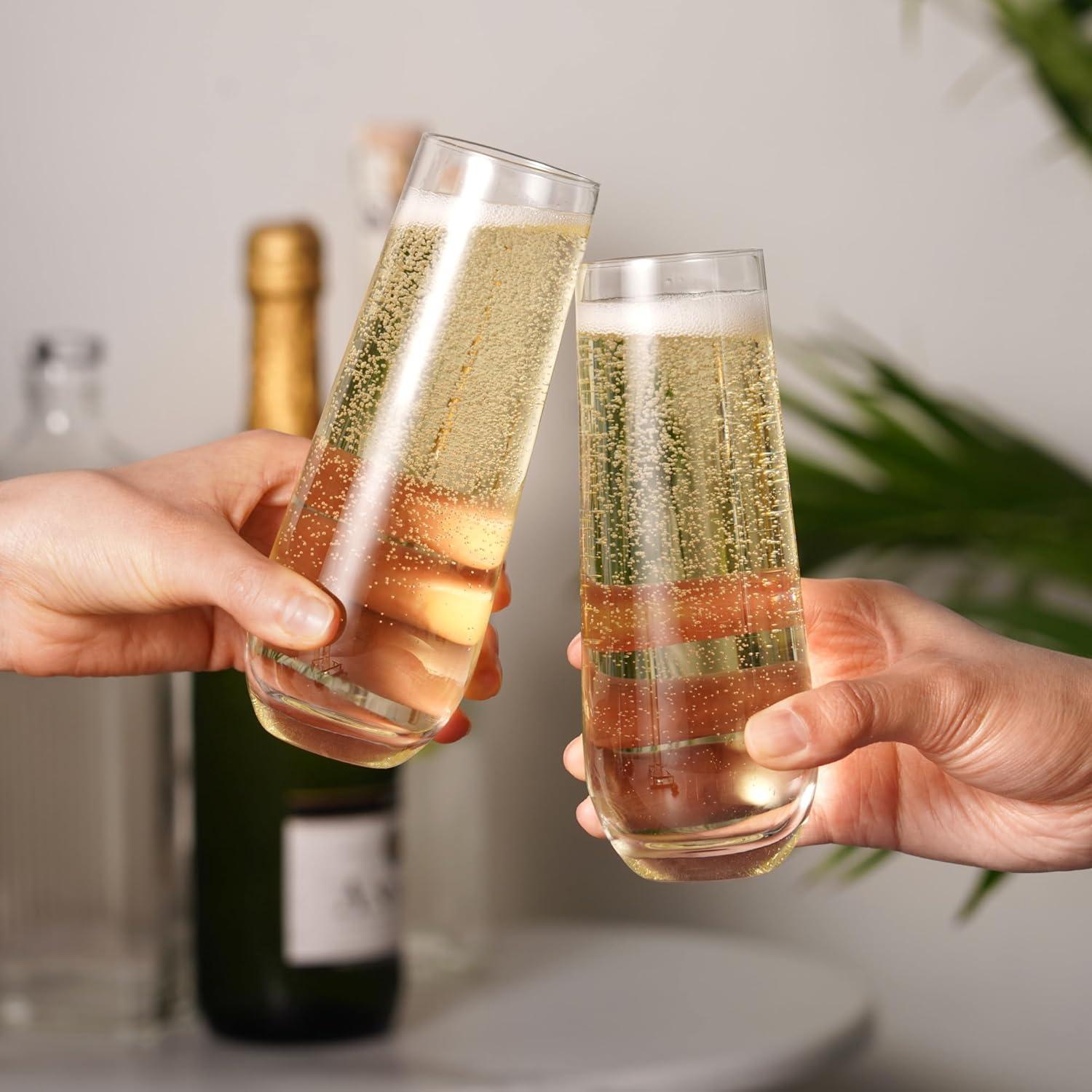 Stemless Champagne Glasses (Set of 4)