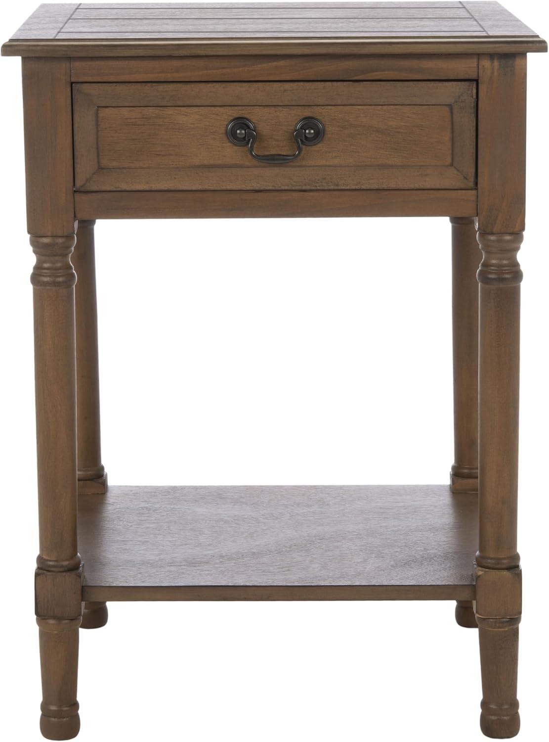 Whitney 1 Drawer Accent Table - Brown - Safavieh.