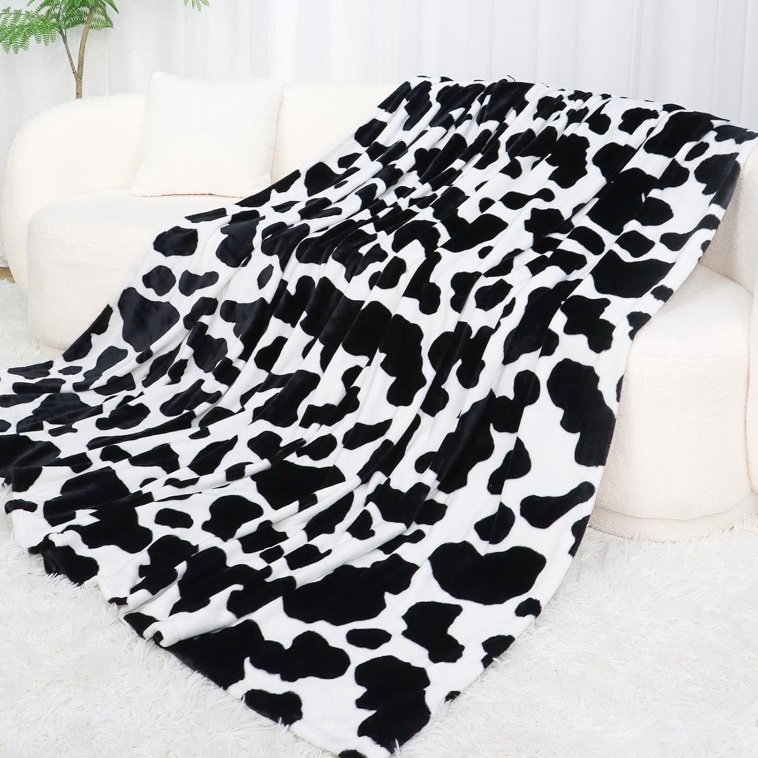 Fleece Bed Blankets Queen/Full Size Black and White Soft Lighweight Blanket for Bed 90"x90" Large Plush Fuzzy Queen Blanket for Bed Couch Home Decor