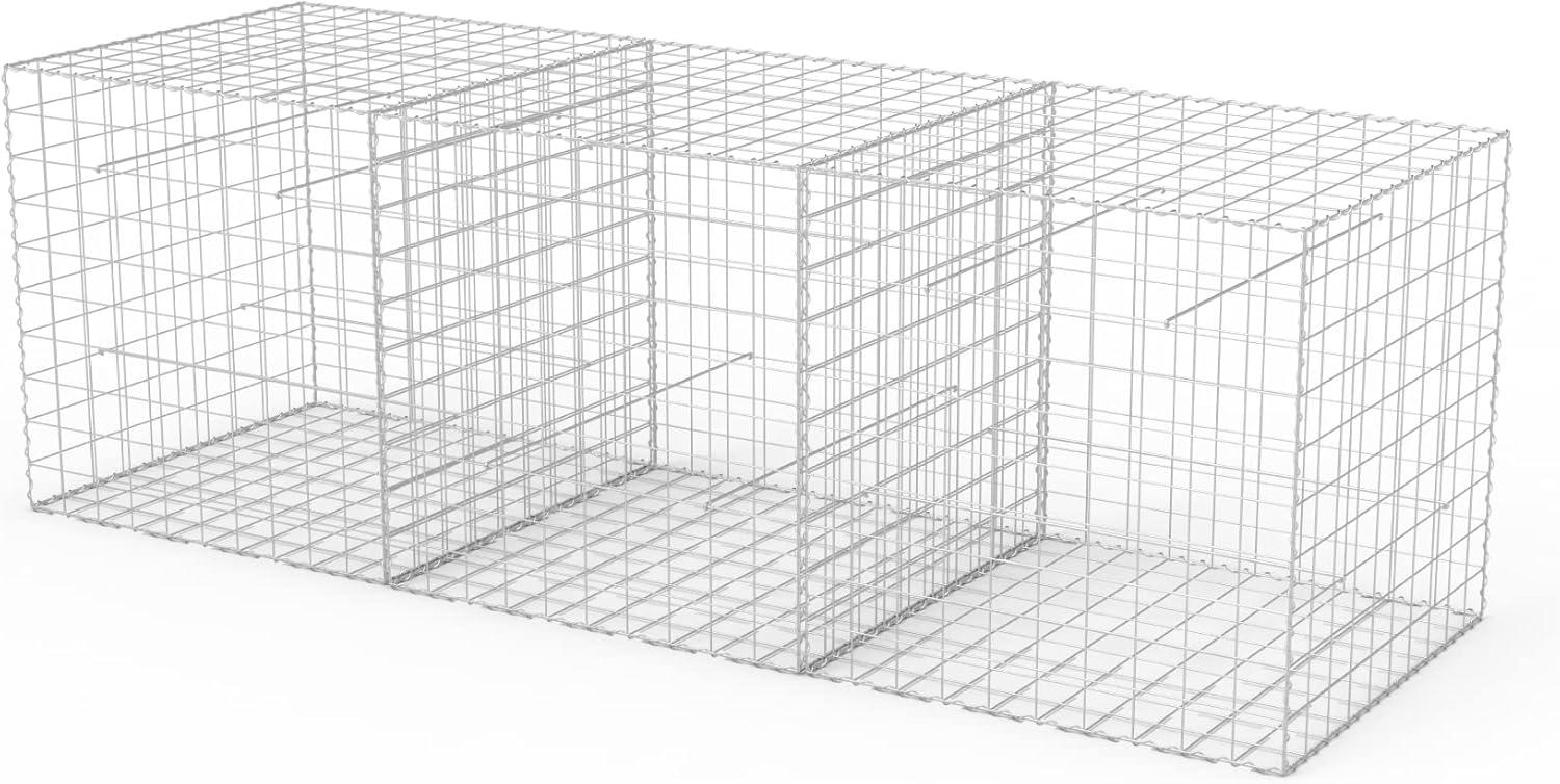 AdirPro Heavy Gauge Welded Gabion Basket, 3 Cubic Feet, 3 pack