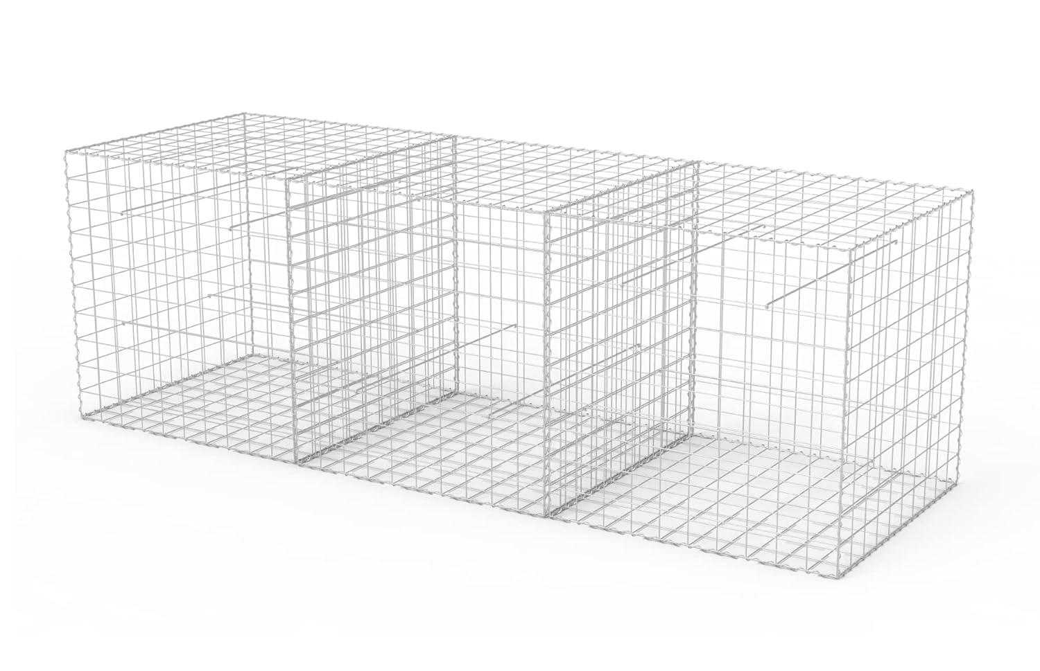 AdirPro Heavy Gauge Welded Gabion Basket, 3 Cubic Feet, 3 pack