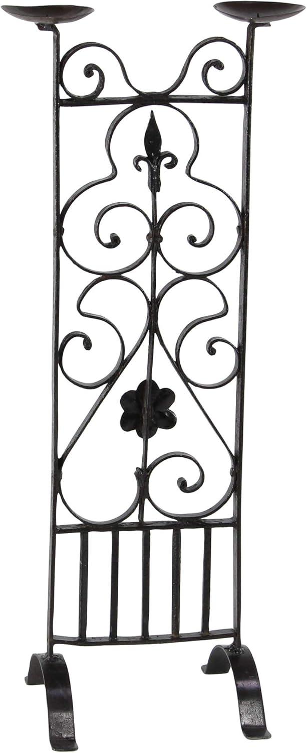 Black Iron Scrollwork 32" Traditional Candelabra