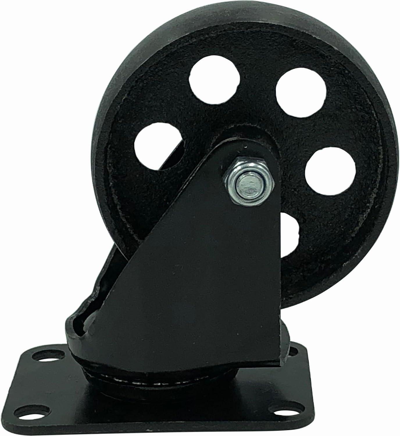 Heavy Duty Black Steel Swivel Plate Caster Wheels 3.5"