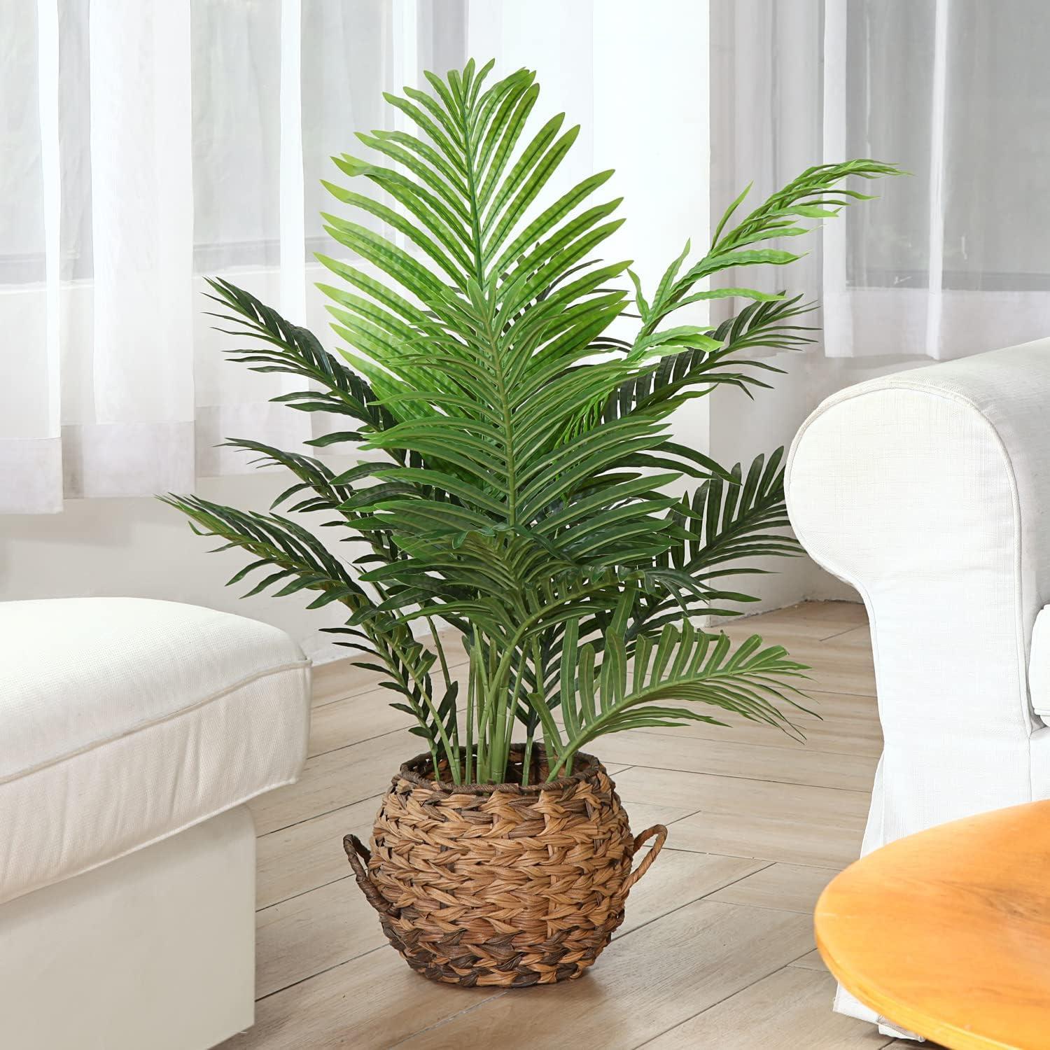 Lifelike Majesty Palm 3ft Silk Potted Plant for Indoor/Outdoor Decor