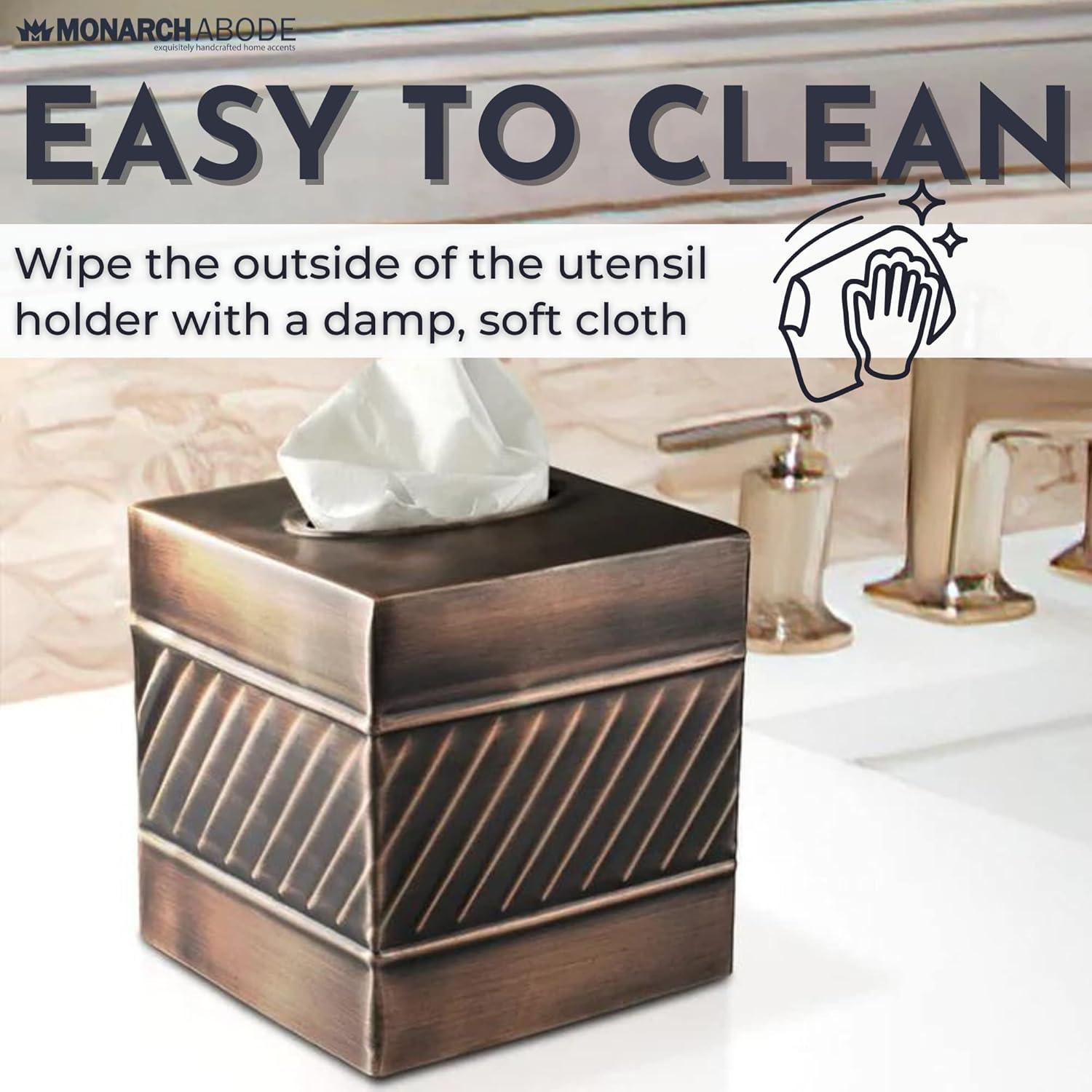 Wave Embossed Metal Tissue Box Cover