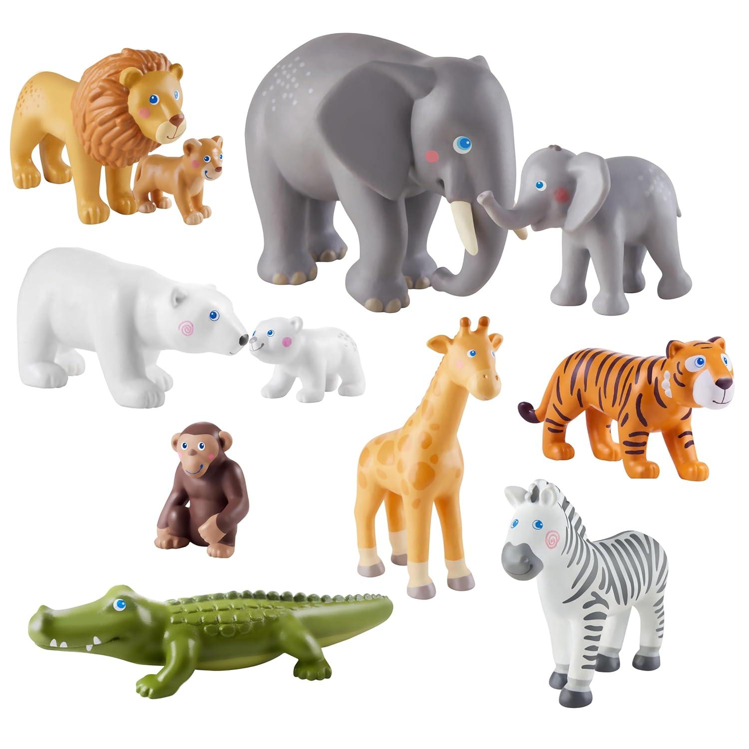 HABA Little Friends Zoo Animas Bulk Playset with 11 Chunky Animals