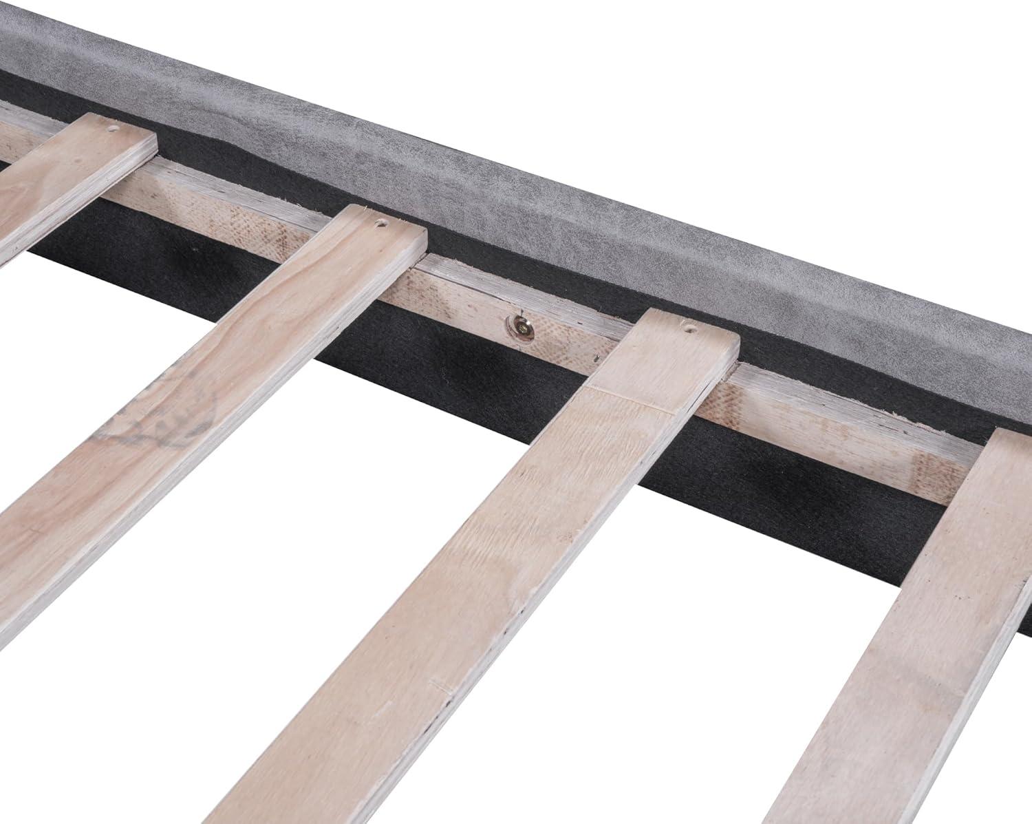 Sesslife Queen Bed Frame, Upholstered Platform Bed Queen Size with 2 Comfort Headrests and Metal Legs, Modern Bed Frame with Wooden Slat Support, No Box Spring Needed, Gray