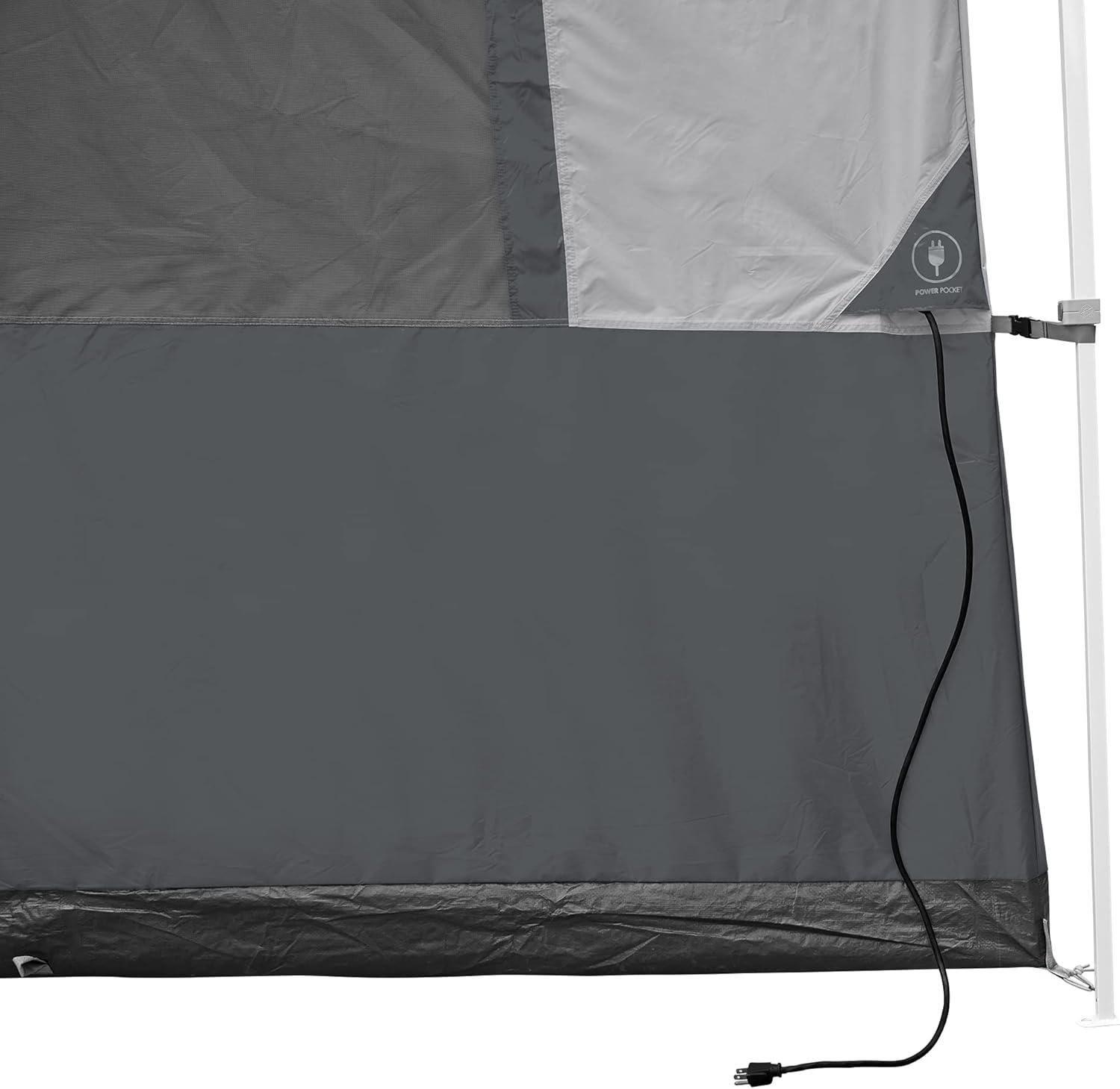 Gray and White 5-Person Pop Up Camping Tent with Aluminum Poles