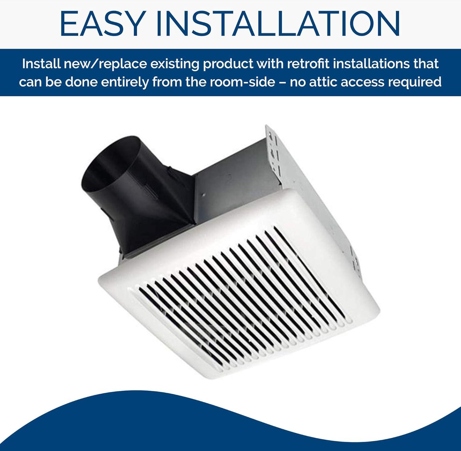 Broan AE110 Invent Energy Star Qualified Single-Speed Ventilation Fan, 110 CFM 1.0 Sones