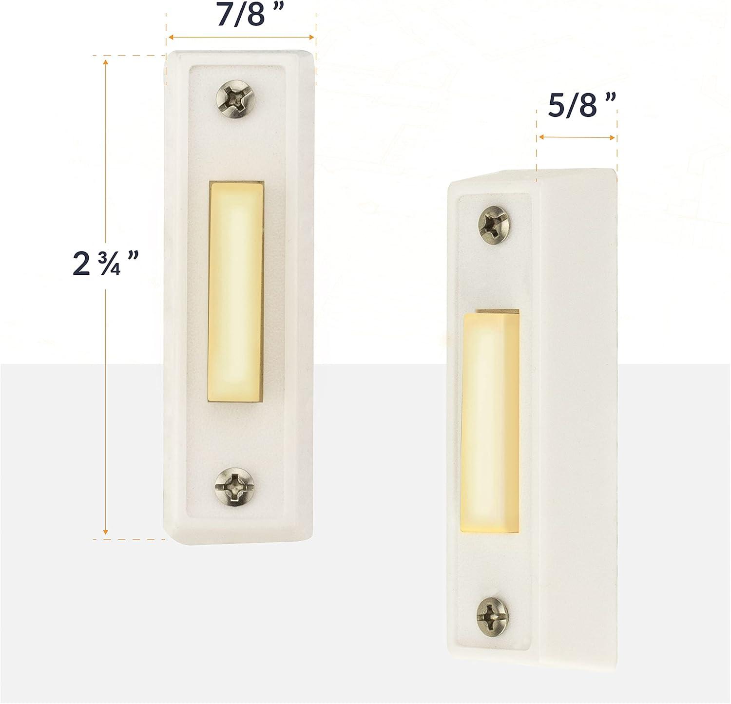 Newhouse Hardware White Doorbell replacement button