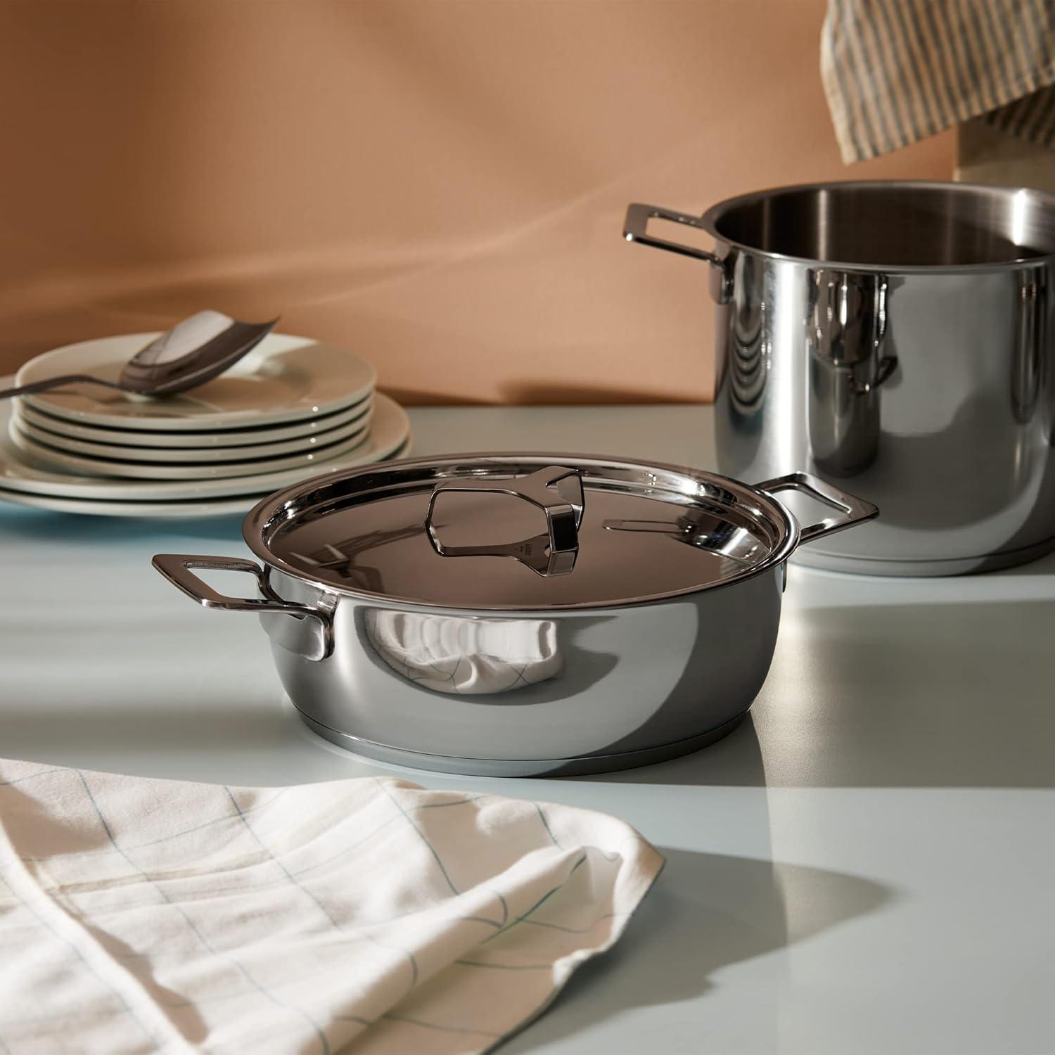 Alessi Pots&Pans Low Casserole with Two Handles