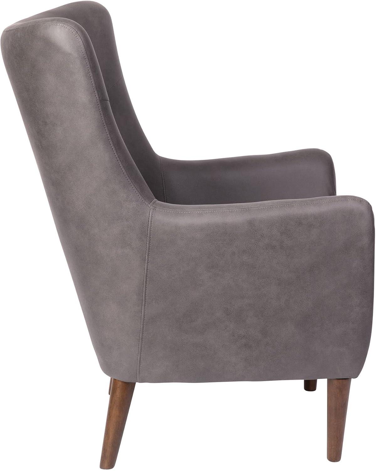 Flash Furniture Connor Traditional Wingback Accent Chair, Commercial Grade Faux Leather Upholstery and Wooden Frame and Legs