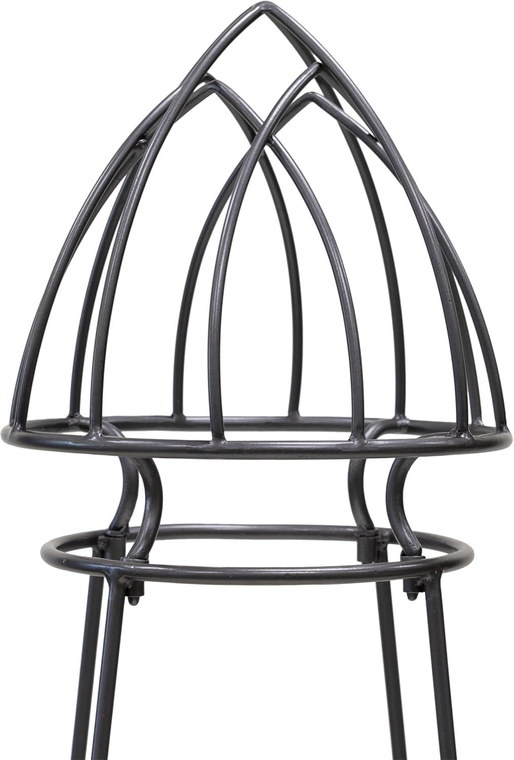 Graphite Wrought Iron Weather Resistant Outdoor Garden Trellis