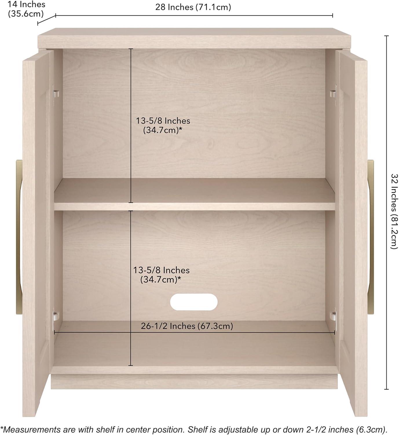 Alder White Adjustable Shelving Office Cabinet