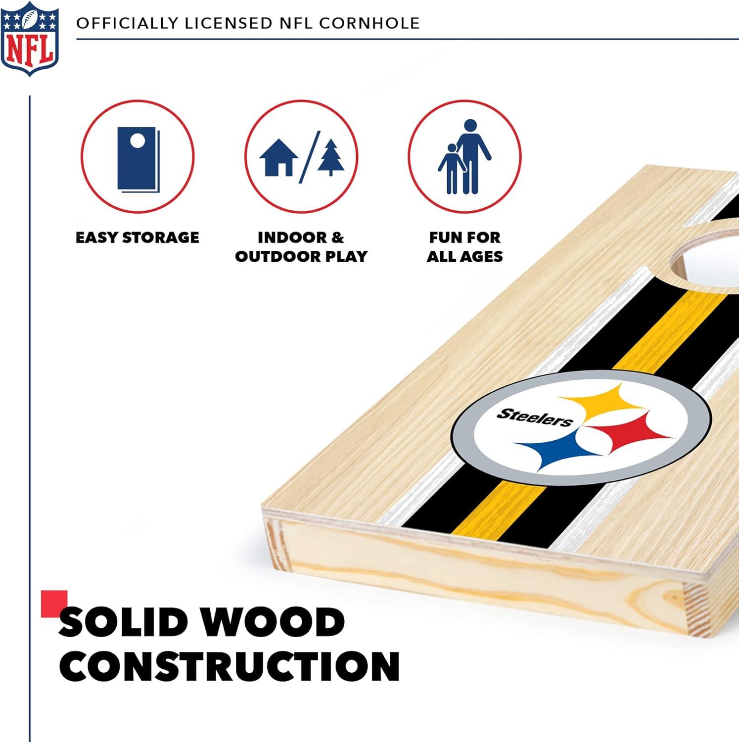 NFL Pittsburgh Steelers 1'x2' Wood Cornhole Set