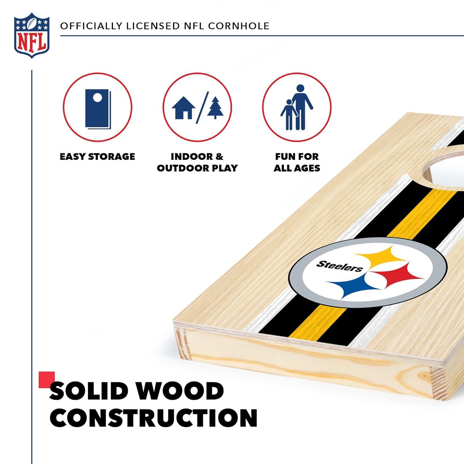NFL Pittsburgh Steelers 1'x2' Wood Cornhole Set